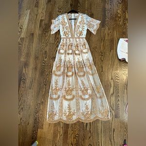 Honey Punch Multi Colored Maxi Dress